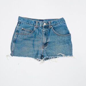 Vintage High Waisted Cut Off Denim Shorts - 30W